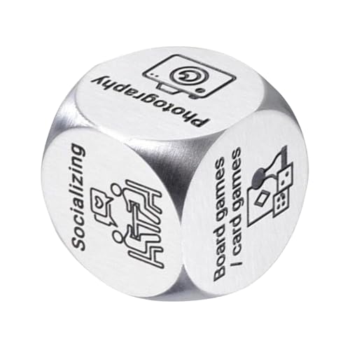 Rendez-Würfel – Lustige Würfel für Paare aus kompaktem Edelstahl | Interaktives Würfelspiel, Beziehungs-Würfel, Beziehungswürfel für Freund und Freundin Rendez-Würfel – Lustige Würfel für Paare aus kompaktem Edelstahl | Interaktives Würfelspiel, Beziehungs-Würfel, Beziehungswürfel für Freund und Freundin von Générique
