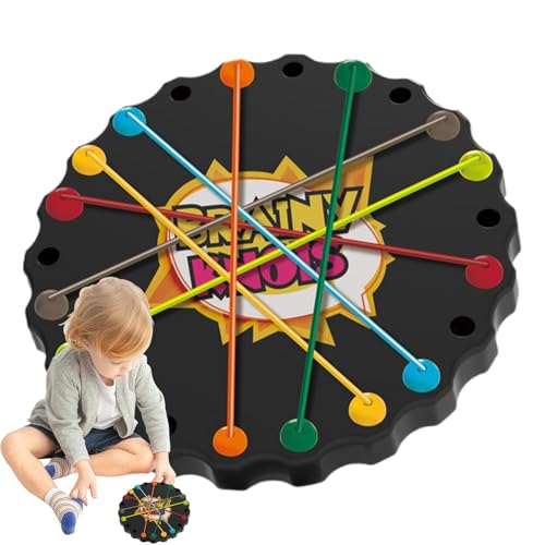 Rope Puzzle Game Lacing Toys for Kids Untangle Rope Game Brain Teaser for Kids Colorful Sorting Board Game Knot Untangling Puzzle Travel Brain Teaser Rope Knot Lacing Game String Solution Puzzle Kids von Générique