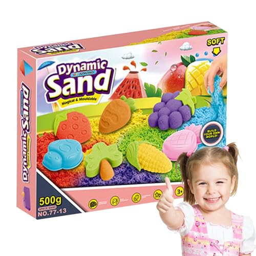 Sandspiele für sie, Sandspiele für sensorische Tische, formbarer Sandspielsand, Lernspielzeug aus sensorischem Sand, Spielset mit künstlichem Sand, feinmotorisches Spielzeug für von Générique