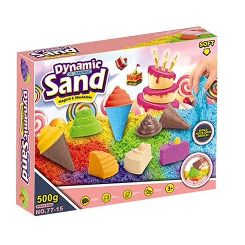 Sandspielen für sensorisches Tisch, Sandspielen, sensorisches Spielzeug, formbarer Sand – Sand für mit Werkzeugen und Formen, sensorisches Lernspielzeug, Sandspiel-Set für mehr als 3 Jahre von Générique