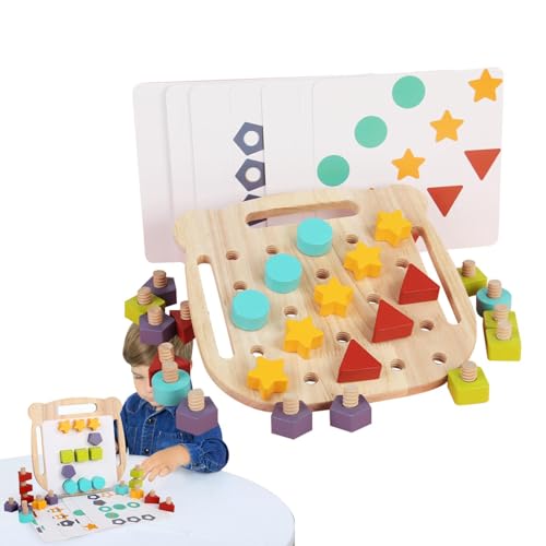 Schraubspielzeug, Holzschrauben-Puzzle-Spielzeug – lustiges Schraubspiel aus Holz | Farbe Matching Tri Board, pädagogische Aktivität, Bauspiel für Vorschulalter Schraubspielzeug, Holzschrauben-Puzzle-Spielzeug – lustiges Schraubspiel aus Holz | Farbe Matching Tri Board, pädagogische Aktivität, Bauspiel für Vorschulalter von Générique