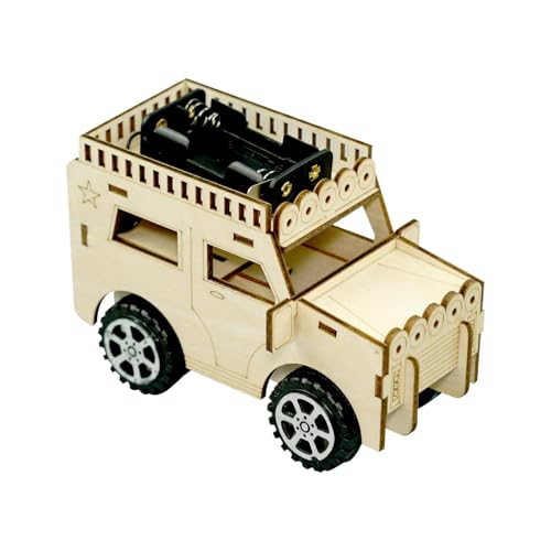 Science Car Kit, Wissenschaftsexperiment, Bildungsexperimentelle Kits, Holzspielzeug, Wissenschaftszubehör, für ab 12 Jahren, 13 x 7 cm, Holzmaterial von Générique