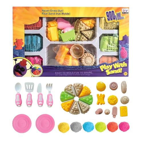 Sensorisches Sandset, Sandformen für den Innenbereich, sensorisches Spielzeug, spielerisches Lernspiel, Sandkunst-Set für und Mädchen, Kleinkinder von Générique