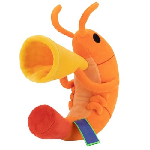 Shrimp Plüsch-Spielzeug, Plüschtier, Instrumentenpuppe, Shrimp Shaped Pillow, großes Musikinstrument, niedliches Plüschkissen für Kleinkinder, Mädchen, Freunde, 15 x 15 x 10 cm von Générique