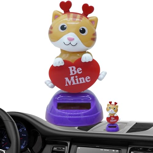 Solar tanzendes Tier, solarbetriebene tanzende Tiere | Armaturenbrett-Zahlen für das Auto, Desktop-Ornament für Valentinstag, Bobblehead Tänzer-Figur für Tabelldekoration von Générique