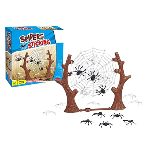 Spider Web Playset, Jumping Spider Web Game, Interaktives Sticky Bouncing Spider Toy, Bouncy Sticky Toy, Interactive Game, 29 x 5 x 45 cm für Familiengäste und Fun-Filled Game Nights von Générique