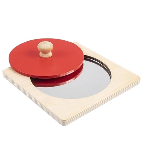 Spiegel-Puzzle, Spiegeleinspielzeug für sensorisches Spielzeug aus Holz, mit Knöpfen für Bewusstsein, geometrisches Puzzle für die Vorschulentwicklung von Kleinkindern Spiegel-Puzzle, Spiegeleinspielzeug für sensorisches Spielzeug aus Holz, mit Knöpfen für Bewusstsein, geometrisches Puzzle für die Vorschulentwicklung von Kleinkindern von Générique