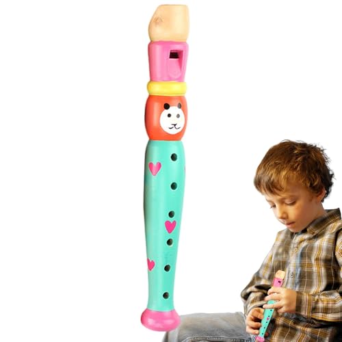 Spielzeug Flute, Cartoon Flute für Kinder, Holzrecorder für Sturdy 6 Hole Musical Instrument, 7,87 Zoll Early Education Sound Toy für Kinder von Générique