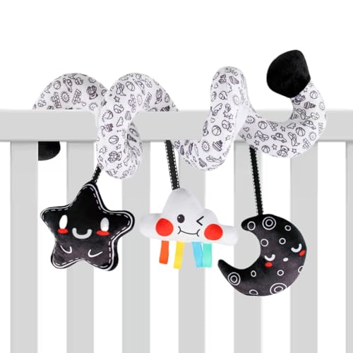 Spielzeug-Kinderwagen aus Plüsch | Stimuliert die Sinne des frühen Erziehungswerkzeugs, Zubehör für Kleinkinder für Mädchen und | sensorisches Plüschspielzeug mit hohem Kontrast inkl Spielzeug-Kinderwagen aus Plüsch | Stimuliert die Sinne des frühen Erziehungswerkzeugs, Zubehör für Kleinkinder für Mädchen und | sensorisches Plüschspielzeug mit hohem Kontrast inkl von Générique