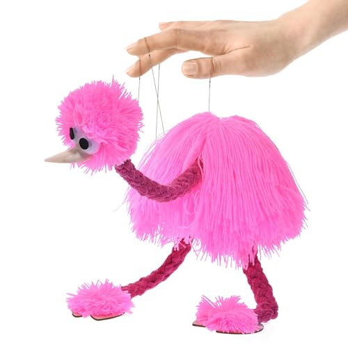 Straußenpuppe, Handpuppen mit Straußenseilen – interaktive und realistische Straußenpuppen, handgefertigt, Handpuppen für Handpuppen von Générique