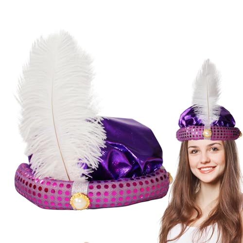 Sultan Hut Kostüm Prinz, mit Feder und Perle, wunderschön, Sultan-Turban, Herren, Kopftuch, Pailletten, Design für Männer Sultan Hut Kostüm Prinz, mit Feder und Perle, wunderschön, Sultan-Turban, Herren, Kopftuch, Pailletten, Design für Männer von Générique