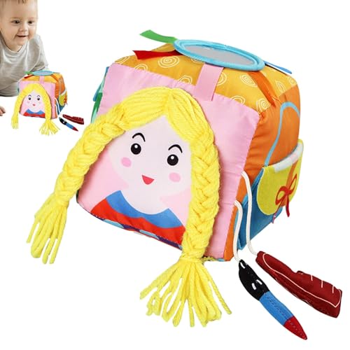 Taschentuchbox für Babys, Aktivitätsspielzeug aus Plüsch, sensorisches Lernspielzeug für Kleinkinder, Lernspielzeug für Babys, interaktives Spielzeug für Babys, Pelzspielzeug von Générique