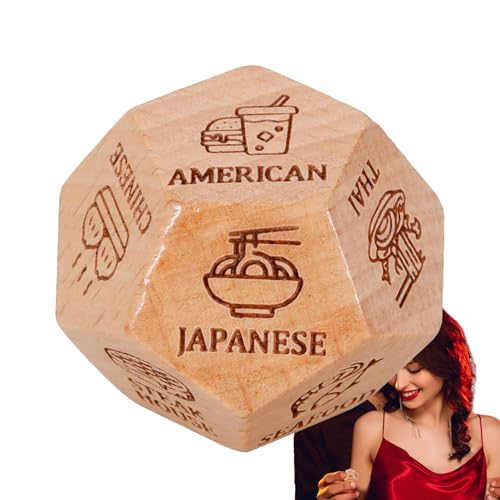 Termin-Würfel für Paare, Rendez-Würfelspiel für Erwachsene – Lebensmittelentscheidungs-Würfel für Paare – Holz-Dinner-Würfel, Treffenwürfel, Nachtspiel für erwachsene Paare, Termin-Würfel für Paare, Rendez-Würfelspiel für Erwachsene – Lebensmittelentscheidungs-Würfel für Paare – Holz-Dinner-Würfel, Treffenwürfel, Nachtspiel für erwachsene Paare, von Générique