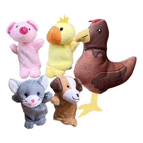 Tier-Fingerpuppets, mehrfarbiges Fingerspielzeug-Set, 8,9 cm, niedliche kleine Puppets, Osterkörbe, Eierfüller, Geschenk für Klassenzimmer und Partyzubehör von Générique