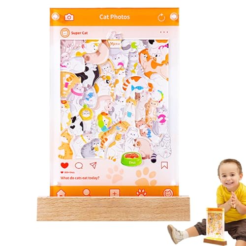 Tier Puzzle Spielzeug Fun Challenging Jigsaw Puzzle Acryl Puzzle Night Light Glowing Animal Puzzles Kids Puzzle Game Girls Boys Jigsaw Puzzle Interactive Puzzle Game Educational Animal Puzzles Puzzle von Générique