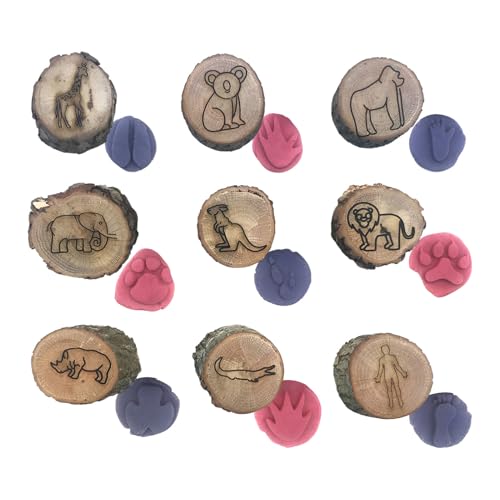 Tierpfotenabdruck-Stempel, Mini-Kunststempel - Holzstempel, Tierpfotenstempel, Kunststempel, kreative Fußabdrücke, dekorativer Stempel für Tierabdrücke Tierpfotenabdruck-Stempel, Mini-Kunststempel - Holzstempel, Tierpfotenstempel, Kunststempel, kreative Fußabdrücke, dekorativer Stempel für Tierabdrücke von Générique