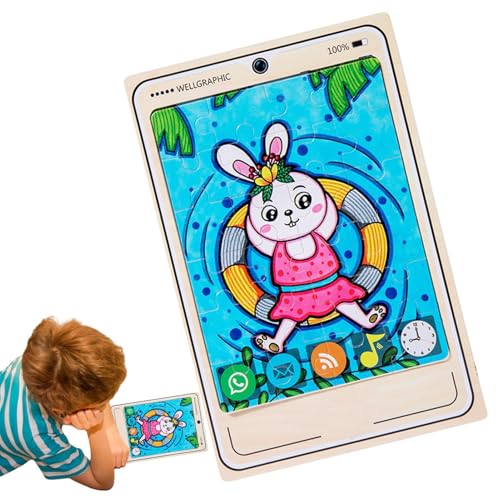 Tierpuzzle für Kinder, Holzpuzzle – Snap-Puzzle in kognitivem Tier, Unterricht, interaktives Lernen, Block Spielzeug für Kinder 3+ Mädchen Tierpuzzle für Kinder, Holzpuzzle – Snap-Puzzle in kognitivem Tier, Unterricht, interaktives Lernen, Block Spielzeug für Kinder 3+ Mädchen von Générique