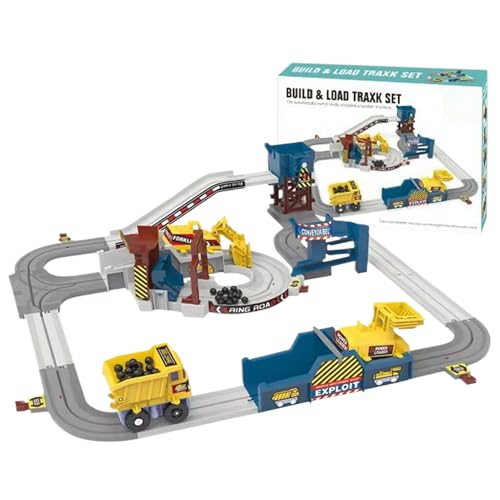 Toddler Race Track – Quarry Vehicle Adventure Playset | Flexible Baustrecke mit Rennautos | Lernspielzeug für die | Spielerlernen für die Toddler Race Track – Quarry Vehicle Adventure Playset | Flexible Baustrecke mit Rennautos | Lernspielzeug für die | Spielerlernen für die von Générique