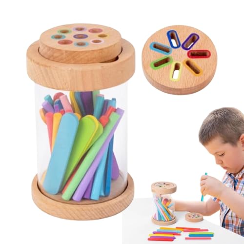 Toddler Tri Toys – sensorisches Stick-Puzzle aus Holz | Lern- und Bildungsspielzeug, sortiertes Spiel, feinmotorisches Spielzeug, Kleinkind zählt, Spielzeug für den Innenbereich Toddler Tri Toys – sensorisches Stick-Puzzle aus Holz | Lern- und Bildungsspielzeug, sortiertes Spiel, feinmotorisches Spielzeug, Kleinkind zählt, Spielzeug für den Innenbereich von Générique