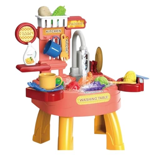 Toy Kitchen Sink, Electric Dishwasher Toy, Running Water Playset, Pretend Sink, Electric Dishwasher Toy Kitchen Sink with Running Water, Ideal for Pretend and Children's Activities von Générique