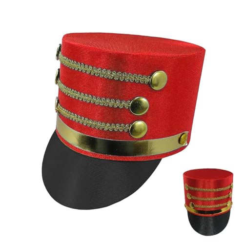 Toy Soldier Hat, Soldier Band Major Hat, Creative Cosplay Accessory Hat, Nutcracker Kostüm Hat, Toy Soldier Hut für Leistung, Soldier Band Hut für Erwachsene, Cosplay Nutcracker Hat, Gathering Kostüm von Générique