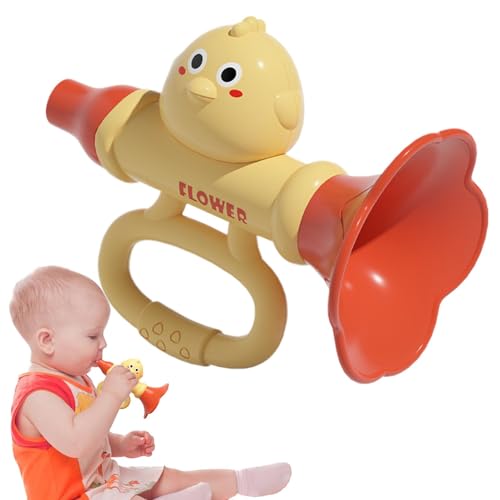 Toy Trumpet, Lernspielzeug für Vögel, tragbar, Musical Toy Trumpet, niedliches Spielzeug für Kinder, Toddler Musical Instrument, Bird Design Toy Trumpet, Lightweight Children Trumpet für Kindergarten von Générique