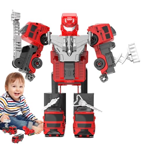 Transform Car Roboter, Push and Go Transform Vehicles, 5-in-1 Combined Robot Take Apart Action Figuren, Automotive Deformationsspielzeug für Kinder ab 3 Jahren, interaktive Spielzeit für Kinder von Générique