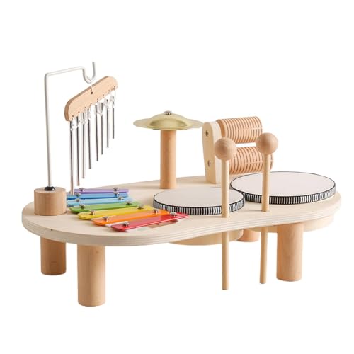 Trommel-Set aus Holz, Trommel-Set für | Drum Kick Kids Drum mit to Wind Chime 7-in-1 Trommel-Set aus Holz Montesso RE Trommel-Set aus Holz, Trommel-Set für | Drum Kick Kids Drum mit to Wind Chime 7-in-1 Trommel-Set aus Holz Montesso RE von Générique