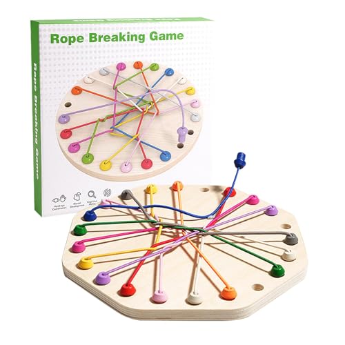 Twisted Rope Puzzle Game, Brainy Knots Untangling Toy, Logic Board Game, 3D Brain Teaser, Interactive Fine Motor Skills Plaything for Kids and Adults, 8.86 x 8.86 inches von Générique