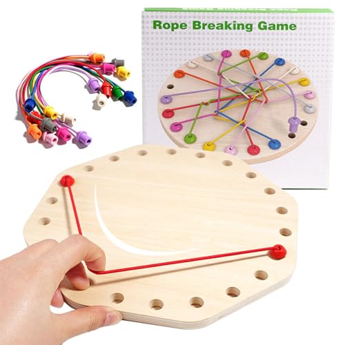 Untying Rope Challenge, Twisted Knots Puzzle Toy, Portable Lacing Rope Game, Brain-Boosting Knot Untangle Toy for Kids Boys and Girls Ages 3 and Up 8.78 x 8.78 x 0.51 inches von Générique