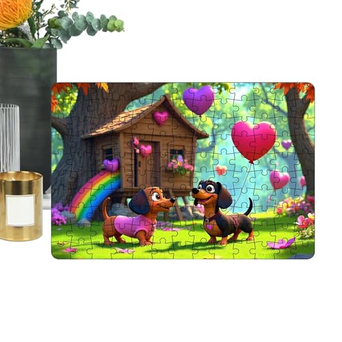 Valentines Day Puzzle, Toddler Learning Puzzle, Romantic Jigsaw Puzzle, farbenfrohes Puzzle, Set mit 130 romantischen Puzzles für Erwachsene, farbenfrohes Puzzle von Générique