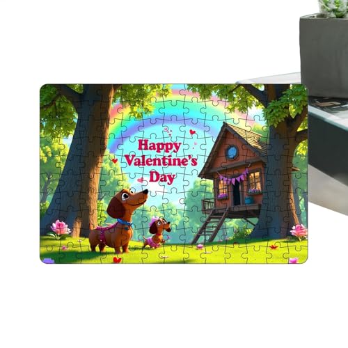 Valentines Day Puzzle für Kinder und Erwachsene, buntes Puzzle-Set mit 130 Teilen, Romantik und Herausforderung Puzzle für Lernen, Brain Teaser Puzzle für und Familien von Générique