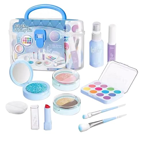 Waschbares Make-up-Set | Kosmetik für kleine Mädchen | Make-up-Set für Prinzessinnen, Schminkset für Mädchen, Make-up-Spielzeug für Mädchen von Générique