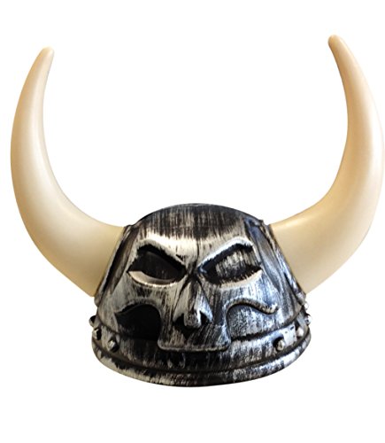 Wikinger Helm für Erwachsene grau-schwarz mit Hörnern - Weiß Wikinger Helm für Erwachsene grau-schwarz mit Hörnern - Weiß von Generique -