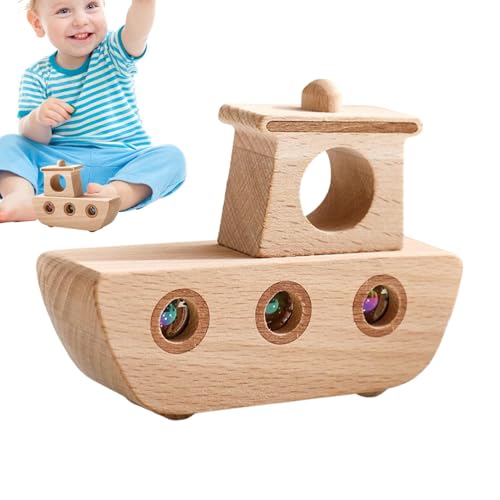 Wooden Boat Toy, Interactive Boat Toy, Rolling Ball Toy, Fine Motor Skills Toys, Toddler Boat Toy, Kids Preschool Activities, Wooden Toddler Toys, Motor Skill Development Toy, Boat Toy for Kids Room von Générique