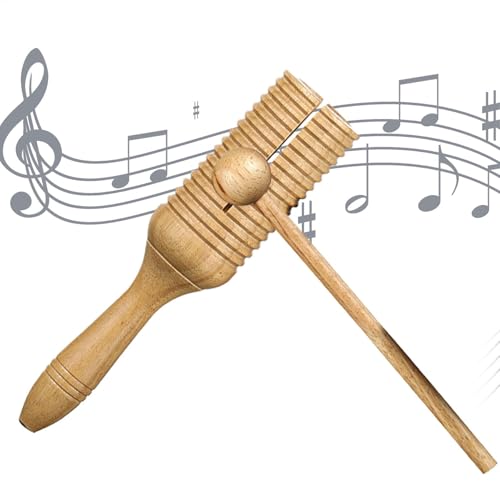 Wooden Crow Sounder, Crow Sounder Wooden Musical Percussion Instrument, lateinisches Lernspielzeug mit Stick für Kinder, lustiges Percussion-Instrument für und Entwicklung von Kindern von Générique