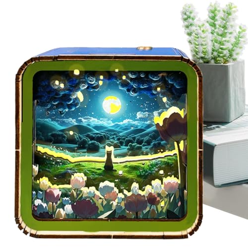 Wooden Puzzles Nightlight, Scenery Puzzle Nightlight, Holz Puzzle Nightlight, Holz Puzzle Lamp, Scenic Puzzle Lamp, Home Decoration Nightlight, Puzzle Nightlight for Bedroom, von Générique