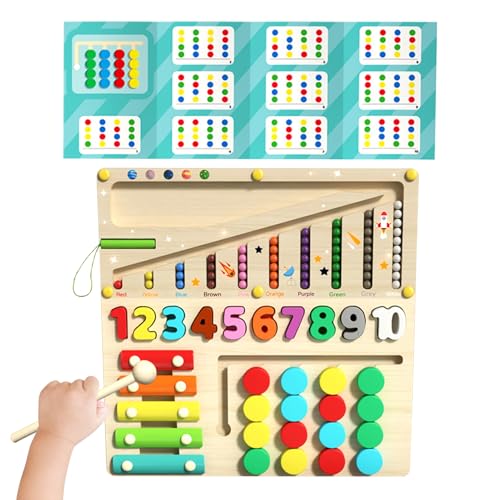 Wooden Sorting Toy, Sensory Number Matching Table Game, 29 x 40 x 40 cm, interaktives Discovery Learning Activity, Lernspielzeug für Kleinkinder, , Mädchen, Kinder Wooden Sorting Toy, Sensory Number Matching Table Game, 29 x 40 x 40 cm, interaktives Discovery Learning Activity, Lernspielzeug für Kleinkinder, , Mädchen, Kinder von Générique