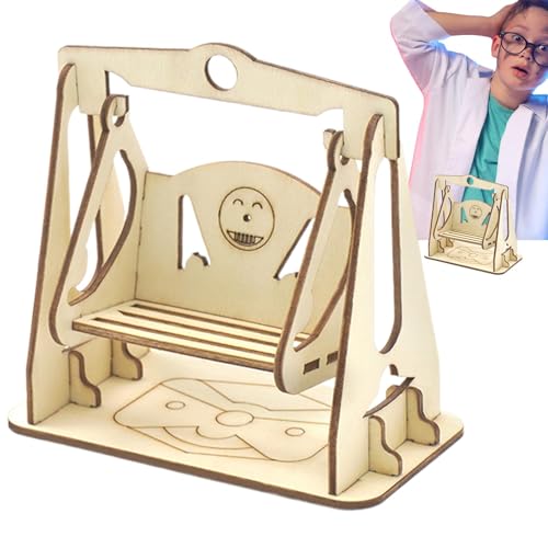 Wooden Swing Puzzle, Mechanical Model Kit, Educational DIYers Craft Set, Swing Ride Motion Model, 4,53 x 2,56 x 4,33 Zoll, STEM Learning Toy für Kinder, Jugendliche und Erwachsene von Générique