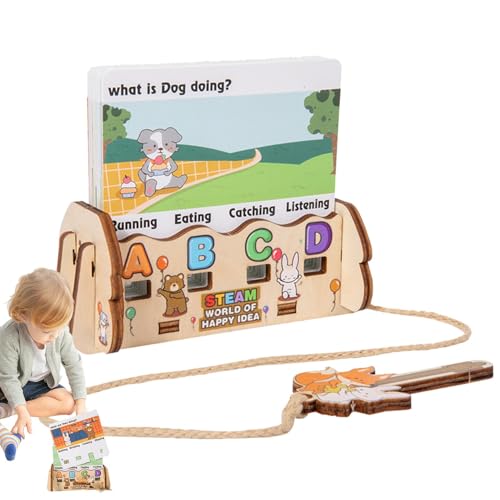 Word Decryption Game, Words Training Toy, Educational Homeschool Learning, Brown, Interactive Question Cards, Word Games, Fun Toy for Kids Aged 3 Up, Kognitive Development von Générique