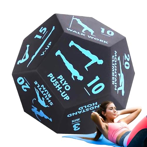 Workout Dice für Übung – Fitness Dice | Dice Game for Group Fitness | Tragbares Krafttrainingsspiel, Tragbares Krafttraining-Tool für Home Gym Workout Outdoor Travel Sports Team Workout Dice für Übung – Fitness Dice | Dice Game for Group Fitness | Tragbares Krafttrainingsspiel, Tragbares Krafttraining-Tool für Home Gym Workout Outdoor Travel Sports Team von Générique