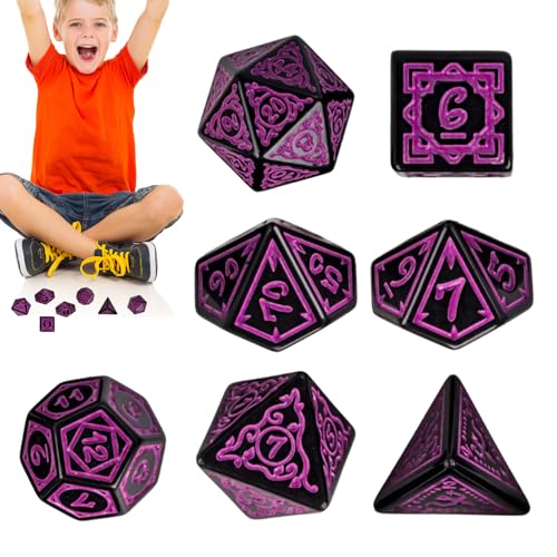 Würfel-Set für Gesellschaftsspiele – 7-teiliges Acryl-Set für Gesellschaftsspiel | Komplett mit leuchtenden Farben für lustige Gruppenaktivitäten mit Freunden und Familie für Anfänger Würfel-Set für Gesellschaftsspiele – 7-teiliges Acryl-Set für Gesellschaftsspiel | Komplett mit leuchtenden Farben für lustige Gruppenaktivitäten mit Freunden und Familie für Anfänger von Générique
