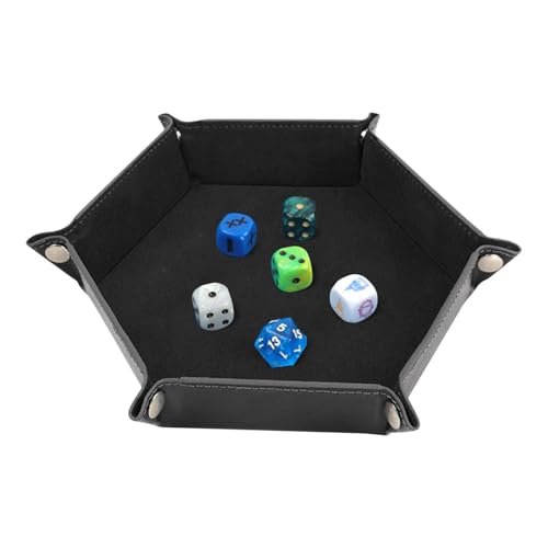 Würfeltablett | Würfelhalter und Rollmatte | sechseckiges Würfelbrett und Aufbewahrung, tragbare Brettspiele Aufbewahrungsschalen für Familie, Freunde, Würfelspiele wie RPG, Weihnachten Würfeltablett | Würfelhalter und Rollmatte | sechseckiges Würfelbrett und Aufbewahrung, tragbare Brettspiele Aufbewahrungsschalen für Familie, Freunde, Würfelspiele wie RPG, Weihnachten von Générique