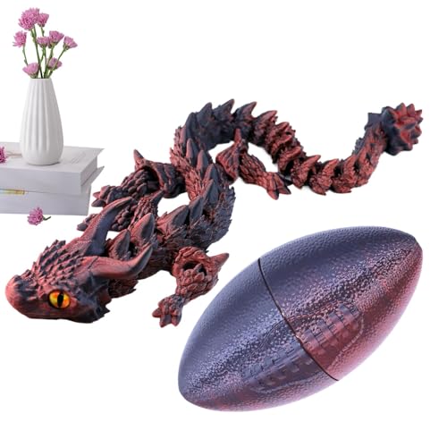 gedrucktes Dracheneig, Articulated Dragon Model, Realistic Dragon Egg, Sammlerstück, flexible Drachendichtungen, flexible Gelenke, Desktop Dragon Egg Modell für , Mädchen von Générique