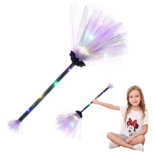 1/3 Stück 65 Cm Halloween Hexenbesen - Hexenbesen Für Kinder | Hexe Fliegender Zauberbesen | Realistischer Fliegender Zaubererbesen | Abnehmbare Cosplay Besen Requisiten Für Halloween Party Erwachsene von Generisch