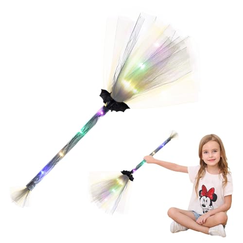 1/3 Stück 65 Cm Halloween Hexenbesen - Hexenbesen Für Kinder | Hexe Fliegender Zauberbesen | Realistischer Fliegender Zaubererbesen | Abnehmbare Cosplay Besen Requisiten Für Halloween Party Erwachsene von Generisch