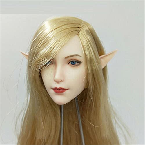 1/6 Weiblich Kopf Sculpt,Weibliches Blondes Haar Kopf Geschnitzt für 12 Zoll PH TBL JO Action Figur Körper von Generisch