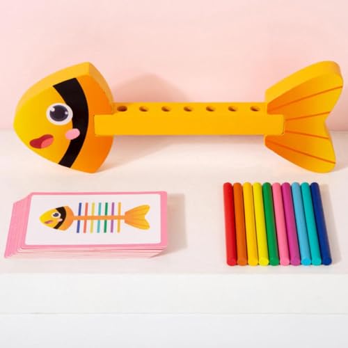 1 Satz hölzerner Balance Stick, feines Trainings Spiel Puzzle, Montessori Farbe Matching Sensory Item für Jungen Mädchen 1 Satz hölzerner Balance Stick, feines Trainings Spiel Puzzle, Montessori Farbe Matching Sensory Item für Jungen Mädchen von Generisch