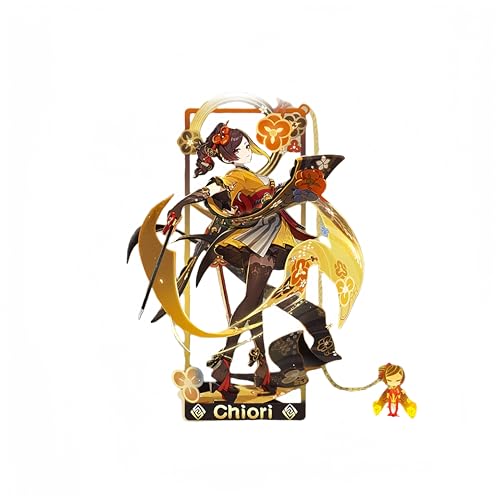 1 x Genshin Impact Characters Metall-Lesezeichen mit Kette für Spielefans (Chiori) von Generisch