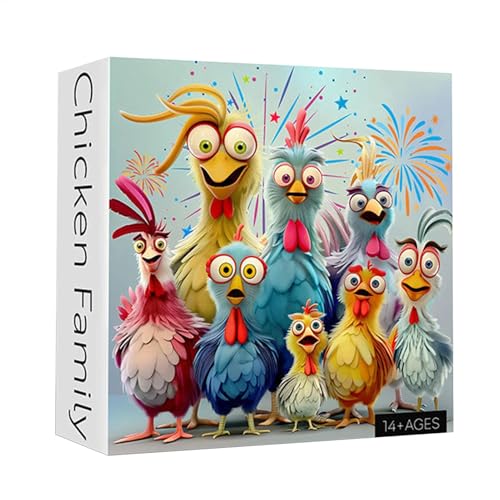 1000 Teile Huhn Puzzle | Erwachsene Jigsaw Challenge | Brain Teaser Jigsaw Puzzle | Dekoratives Papier Jigsaw Puzzle | Brain Teaser Puzzles Dekoratives Papier Puzzle für Frauen Männer von Generisch